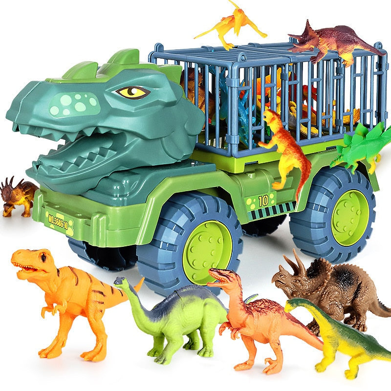 Fun Kids Dinosaur Playset with Trucks and Figures