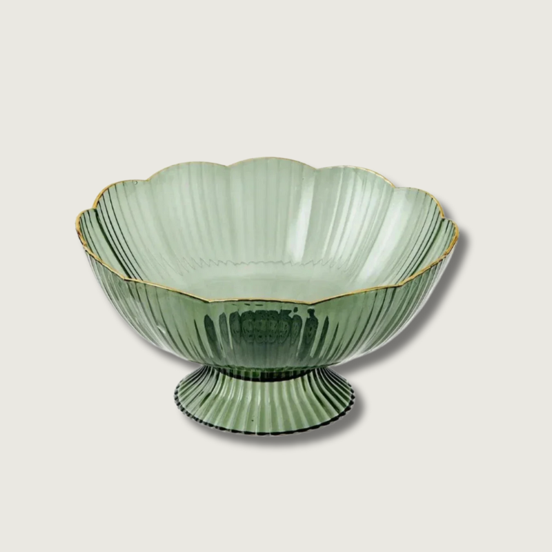 Elegant Glass Fresh Fruit Bowl - Fesara
