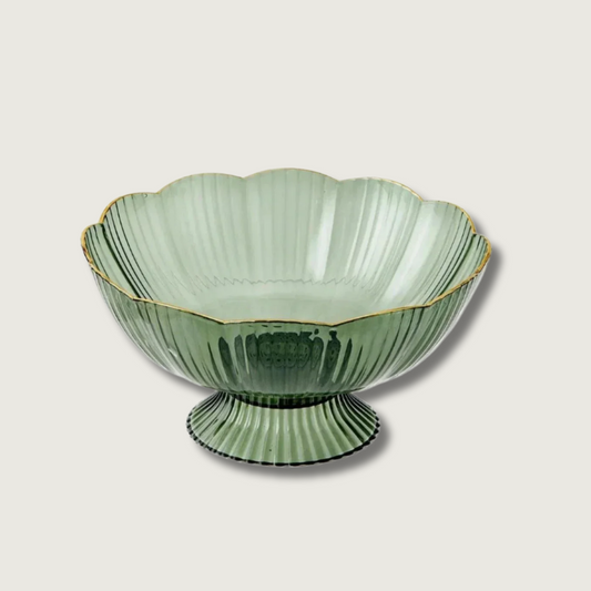 Elegant Glass Fresh Fruit Bowl - Fesara