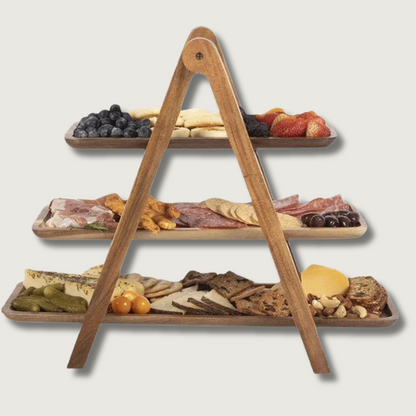 Rustic Wood Serving Tray - Fesara