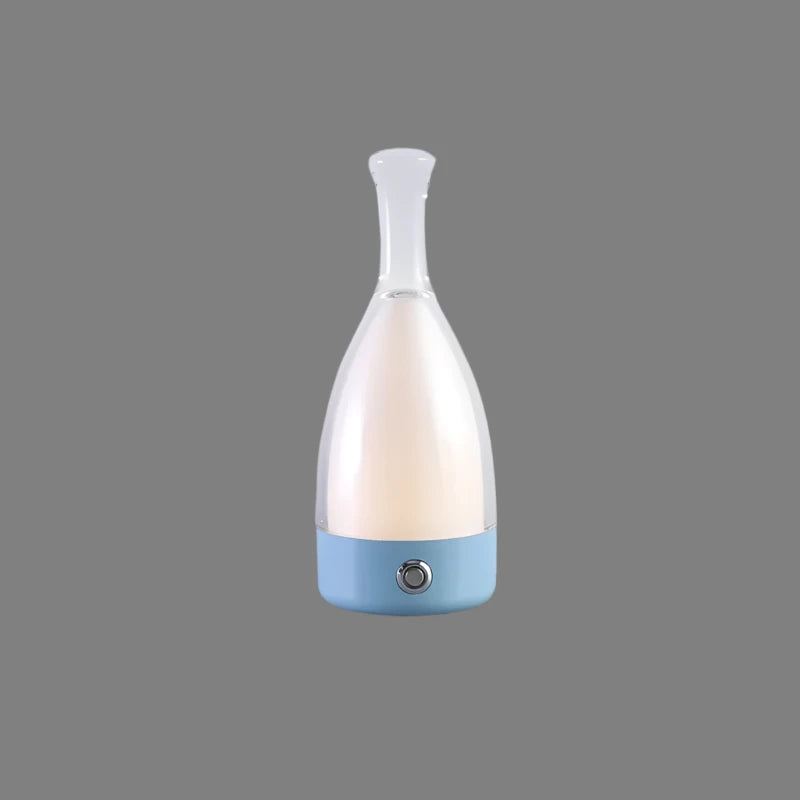 Elegant Glass Wine Bottle Desk Lamp