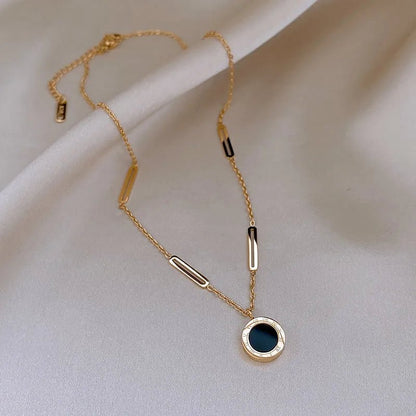 Classic Two Sided Roman Number Necklace