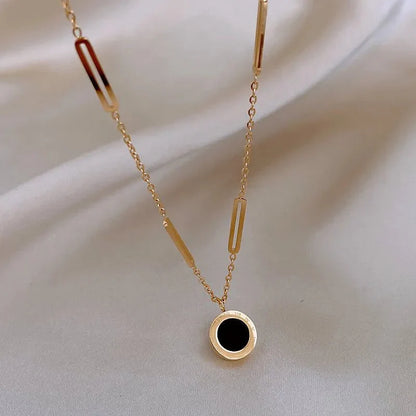 Classic Two Sided Roman Number Necklace