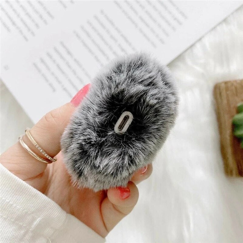 Soft AirPods Covers with Cute Plush Ears