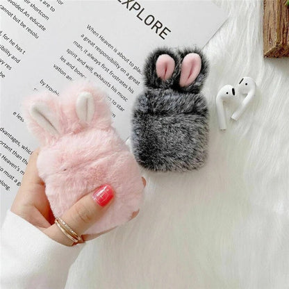 Soft AirPods Covers with Cute Plush Ears