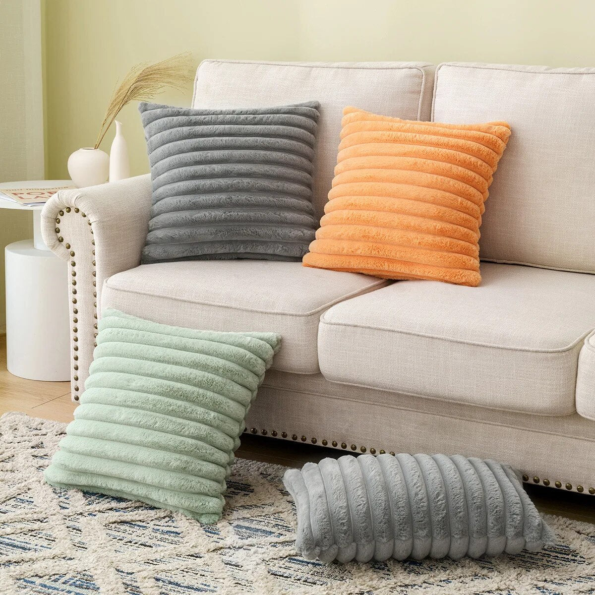 Soft Plush Pillowcases and Pillows Set - Fesara