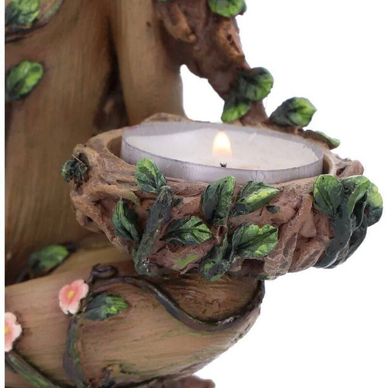 Natural Wooden Candle Holder - Earthy Home Decor