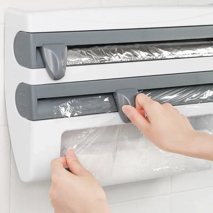 Compact Wrap Dispenser for Kitchen Roll and Foil
