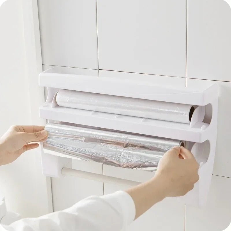 Compact Wrap Dispenser for Kitchen Roll and Foil