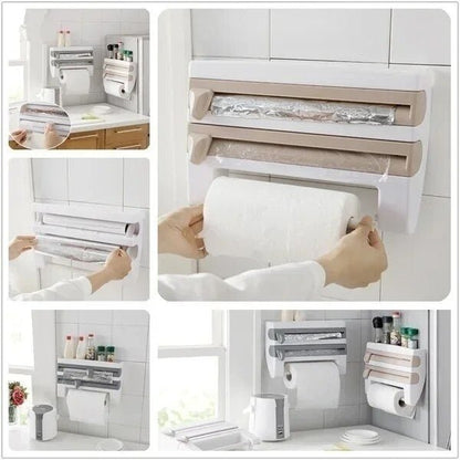 Compact Wrap Dispenser for Kitchen Roll and Foil
