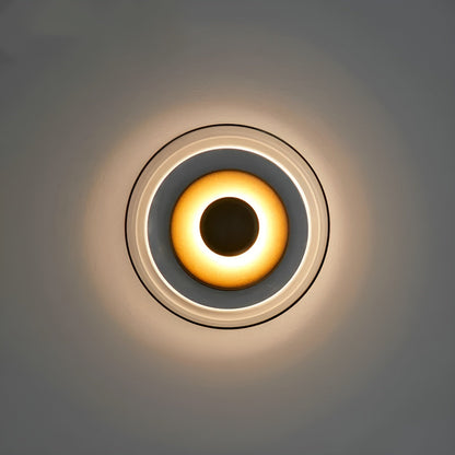 Elegant LED Glass Wall Light with Gold Details