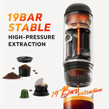 Compact Travel Espresso Machine with USB Charging