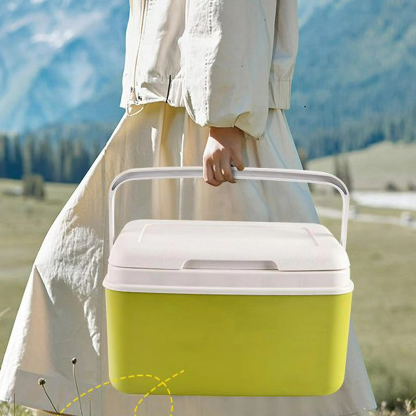 Portable Cooler Box For Picnic And Outdoor Use