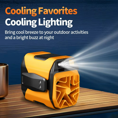 Compact Belt Fan with Battery Pack and LED Light