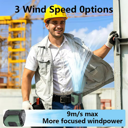 Compact Belt Fan with Battery Pack and LED Light