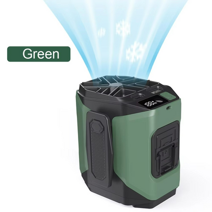 Compact Belt Fan with Battery Pack and LED Light