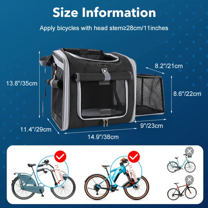 Fesara | Folding Pet Bike Carrier Basket