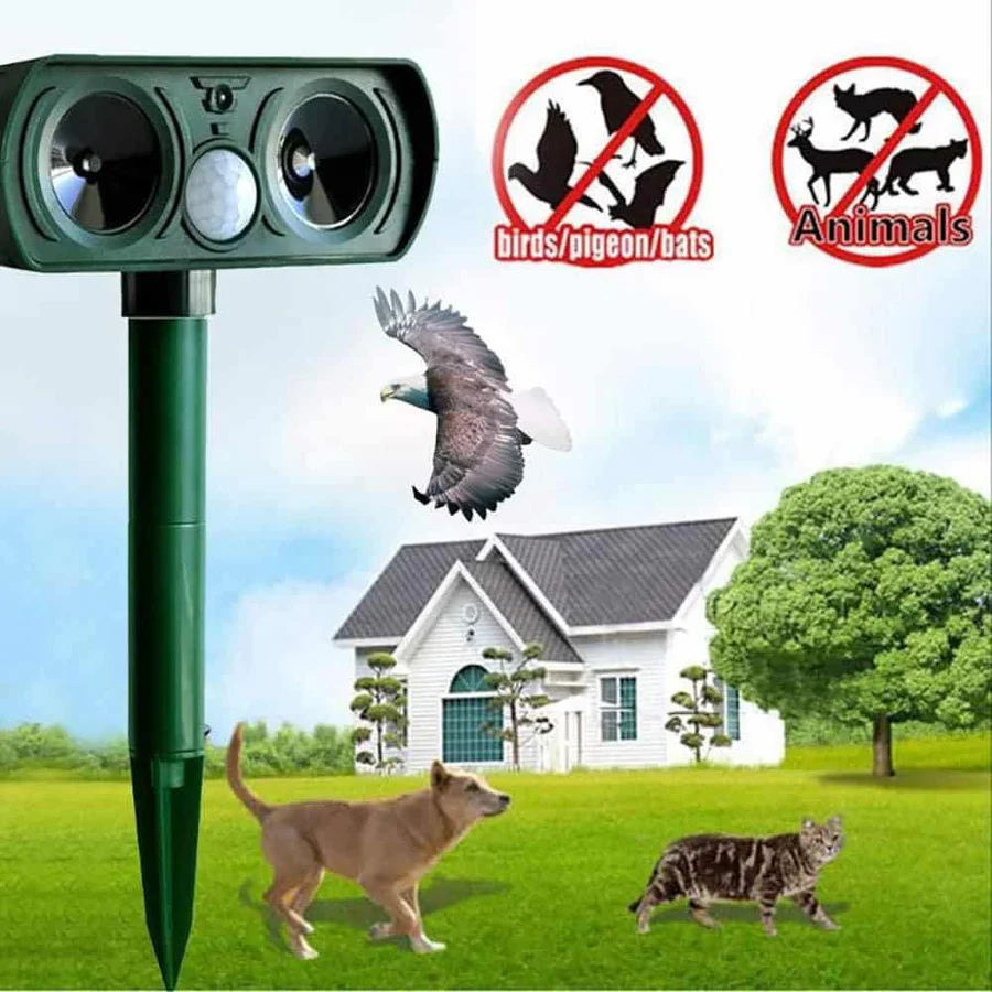 Outdoor Solar Animal Repeller Ultrasonic Device
