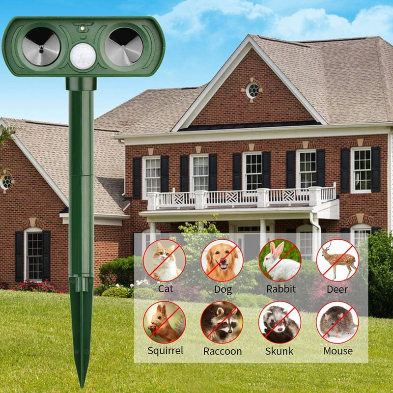 Outdoor Solar Animal Repeller Ultrasonic Device