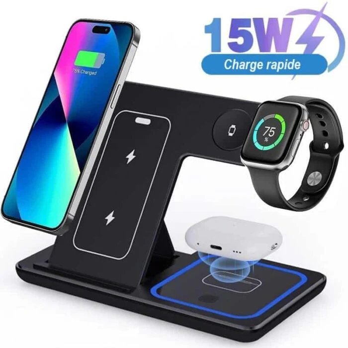 Fast 3 in 1 Wireless Charging Pad for iPhone