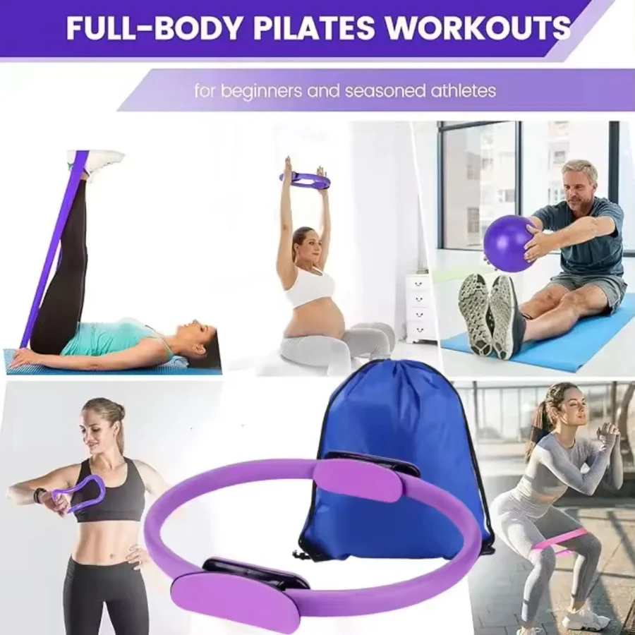Home Fitness Exercise Ball and Resistance Kit