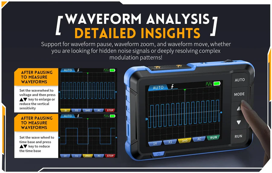 Compact Handheld Oscilloscope for DIY Electronics