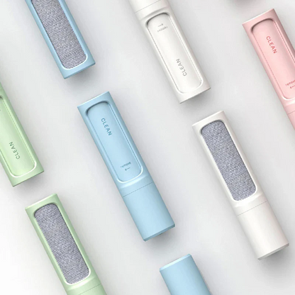Pet Grooming Brush with Built-In Lint Roller Tool