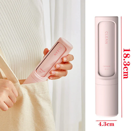 Pet Grooming Brush with Built-In Lint Roller Tool