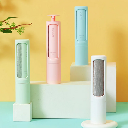 Pet Grooming Brush with Built-In Lint Roller Tool