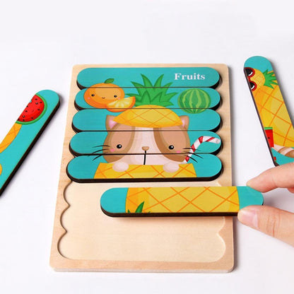 Fun Wood Learning Puzzle Toys for Creative Children