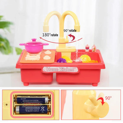 Kids Play Kitchen with Water Play and Cooking Toys