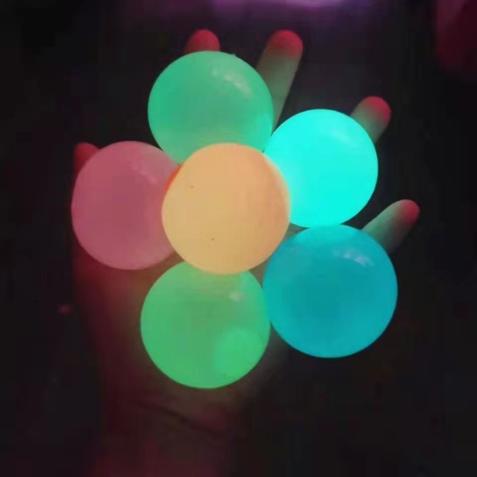 Glowing Bouncy Balls for Kids Night Play