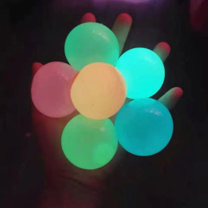 Glowing Bouncy Balls for Kids Night Play