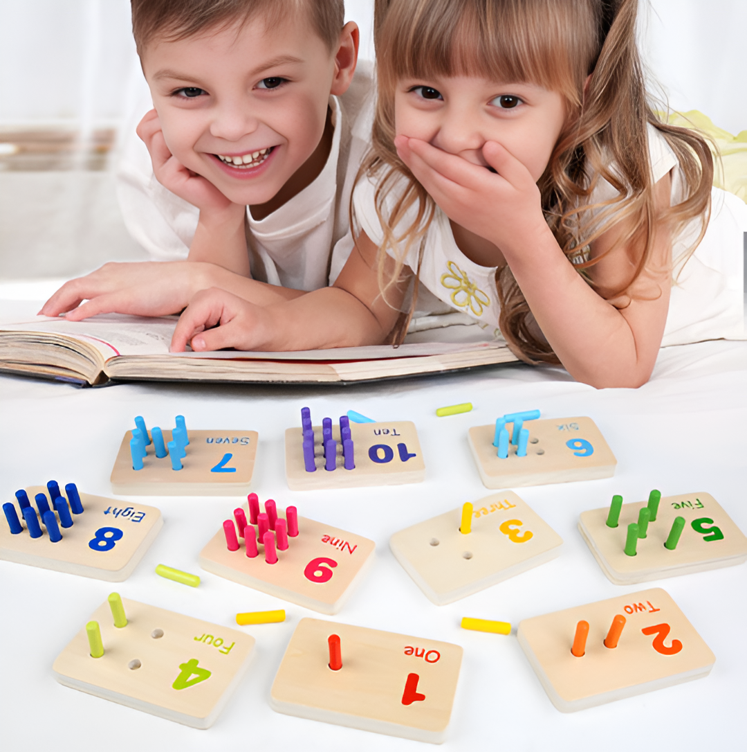 Fun Wooden Number Learning Board for Kids
