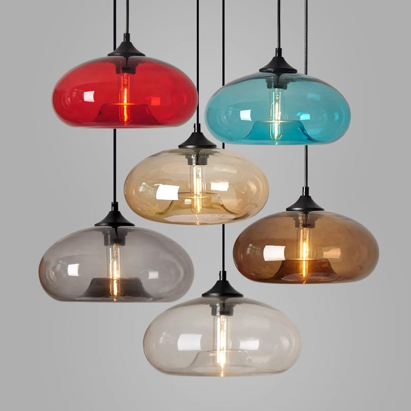 Stylish Glass Hanging Lamp in Various Colors