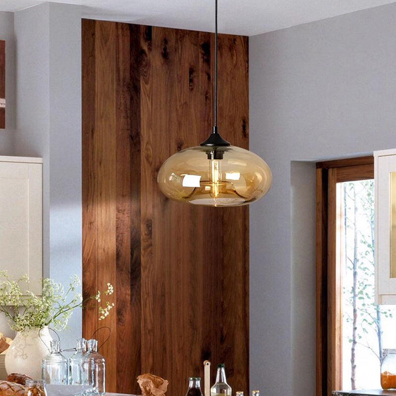 Stylish Glass Hanging Lamp in Various Colors