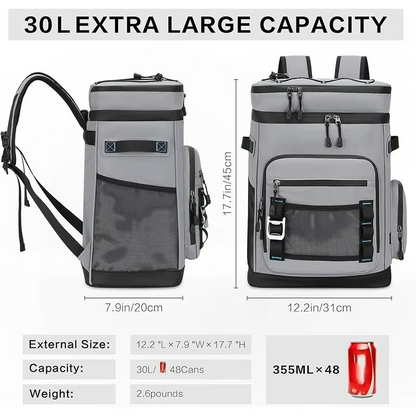 Waterproof Insulated Lunch Backpack Outdoor Travel Bag