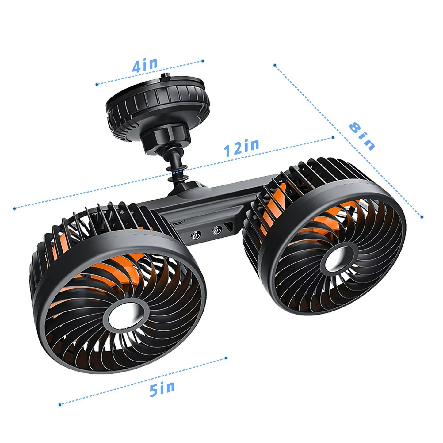 Portable Car Air Fan with Rechargeable Battery - Fesara