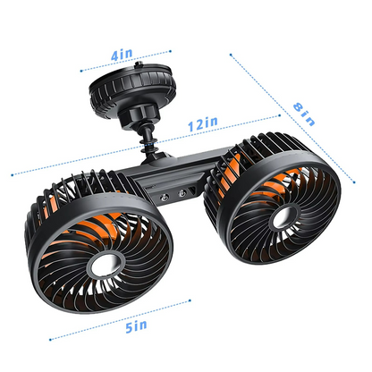 Portable Car Air Fan with Rechargeable Battery - Fesara