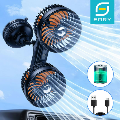 Strong Car Vent Dual Blade Fan - Fesara
