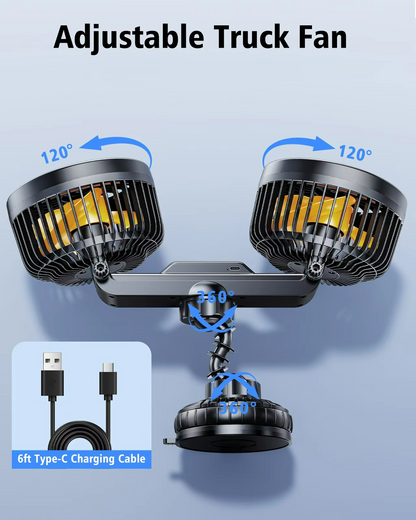 Strong Car Vent Dual Blade Fan