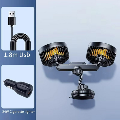 Strong Car Vent Dual Blade Fan