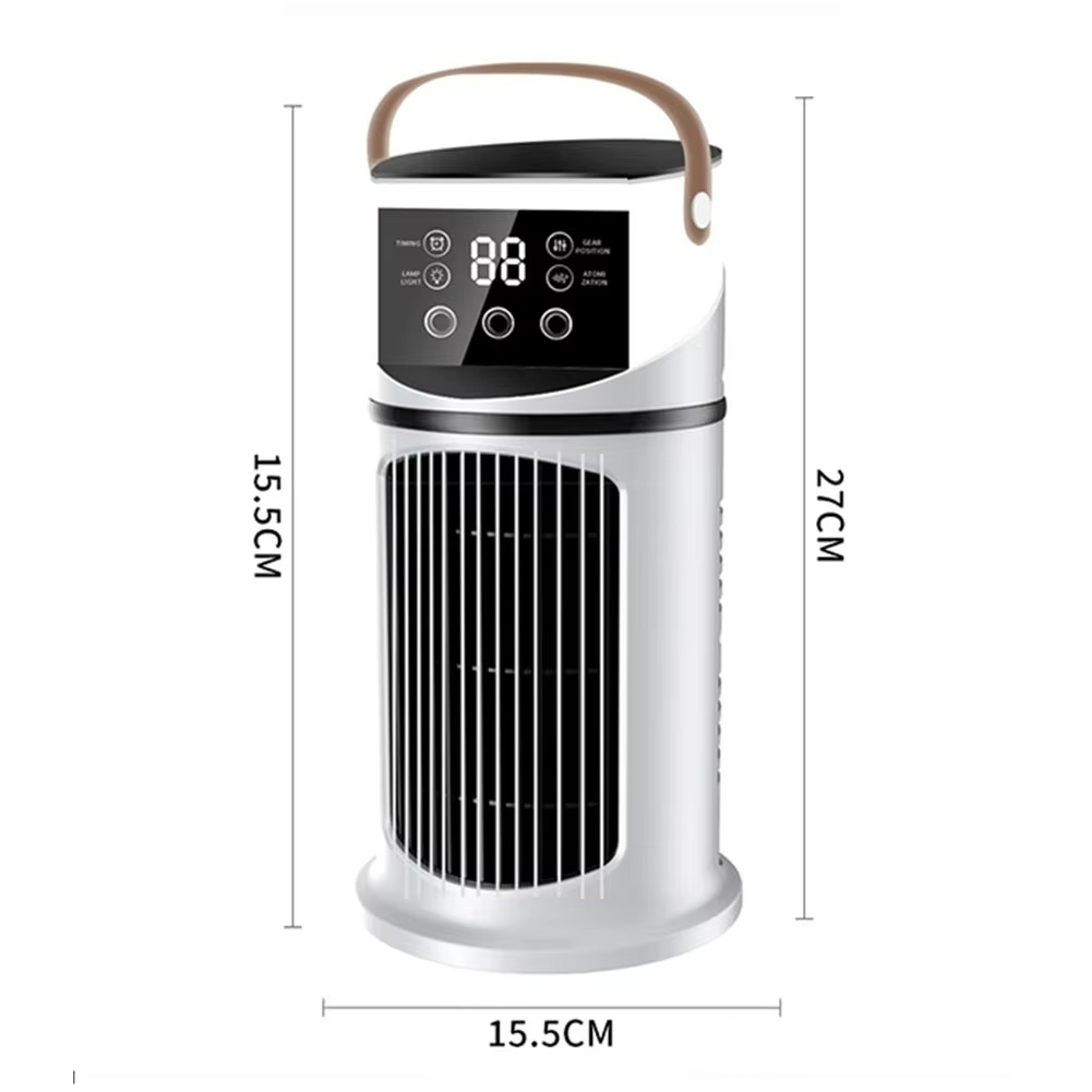 Portable 3-in-1 Misting Fan with Humidifier and LED Light - Fesara