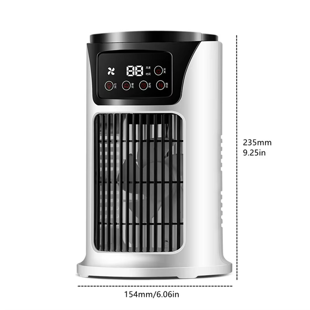 Portable 3-in-1 Misting Fan with Humidifier and LED Light