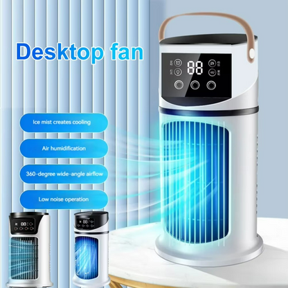 Portable 3-in-1 Misting Fan with Humidifier and LED Light