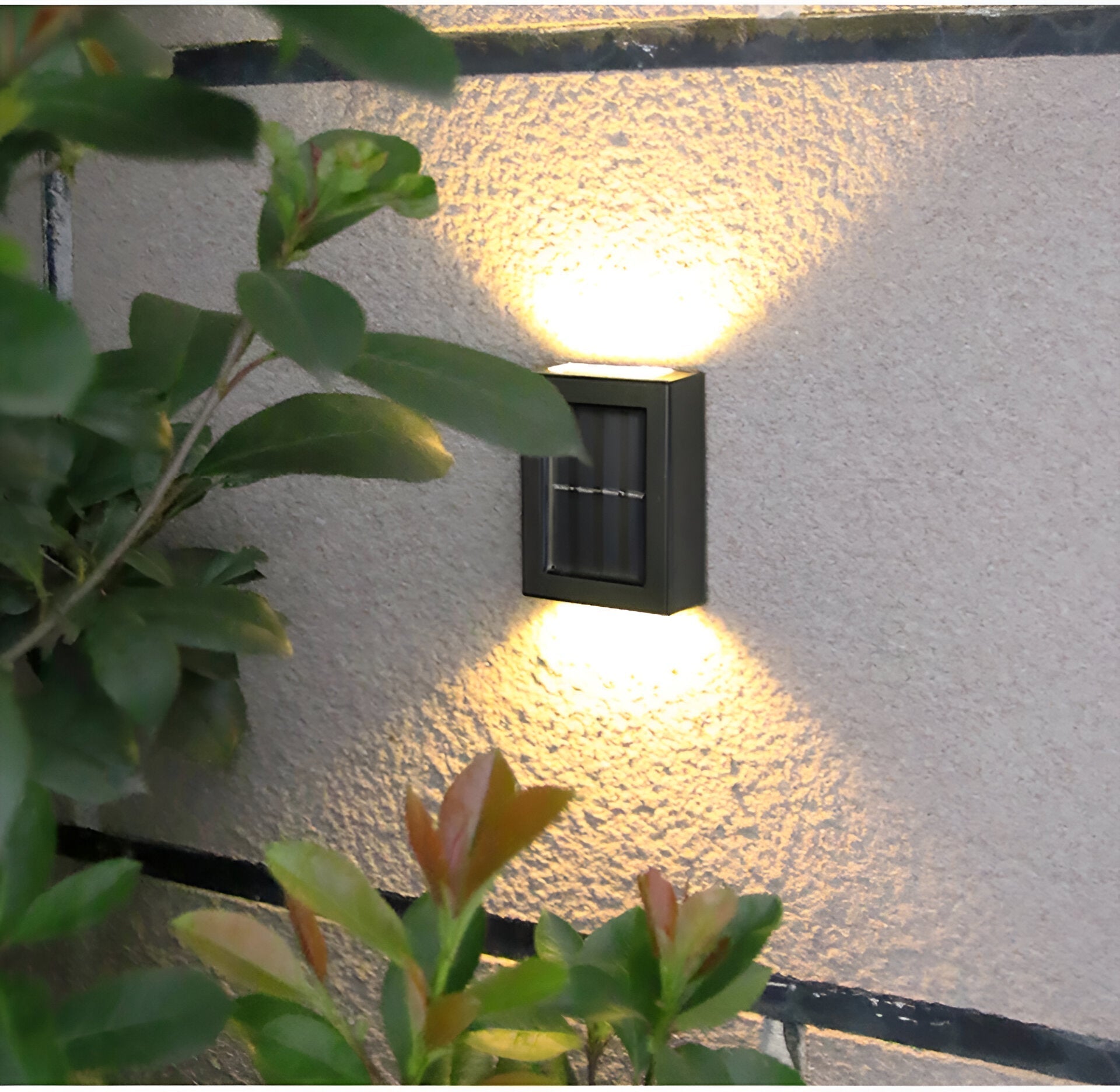 Outdoor Solar Powered Lamp Waterproof Black LED - Fesara