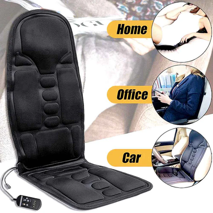 Relaxing Massage Seat Pad With Heated Neck Support Cushion