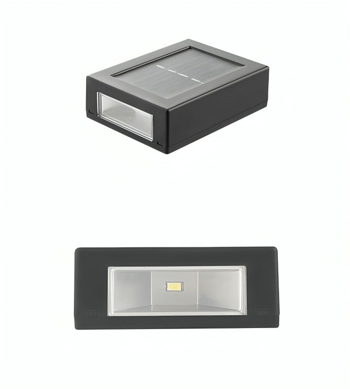 Outdoor Solar Powered Lamp Waterproof Black LED
