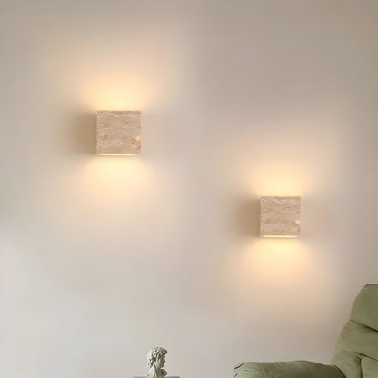 Simple Stone Outdoor LED Wall Sconce Light