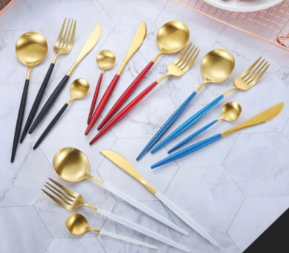 Elegant 24-Piece Silverware Set for Fine Dining